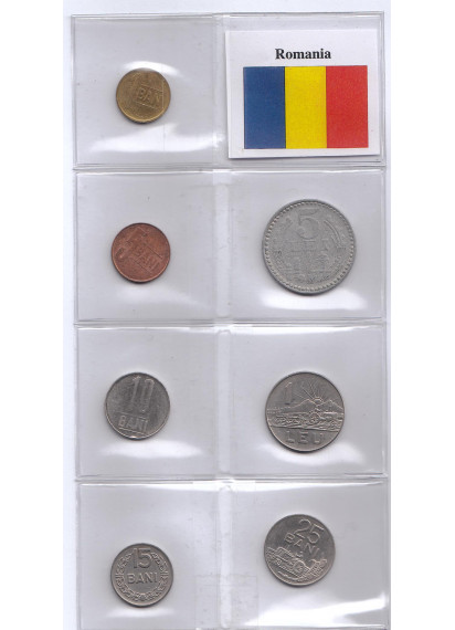 Romania Anni Misti Serie di 7 Monete buona conservazione